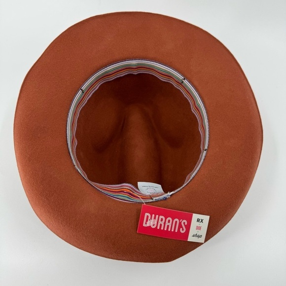 NWT Duran’s Terracotta 100% Wool Boho Fedora Hat - Picture 12 of 14